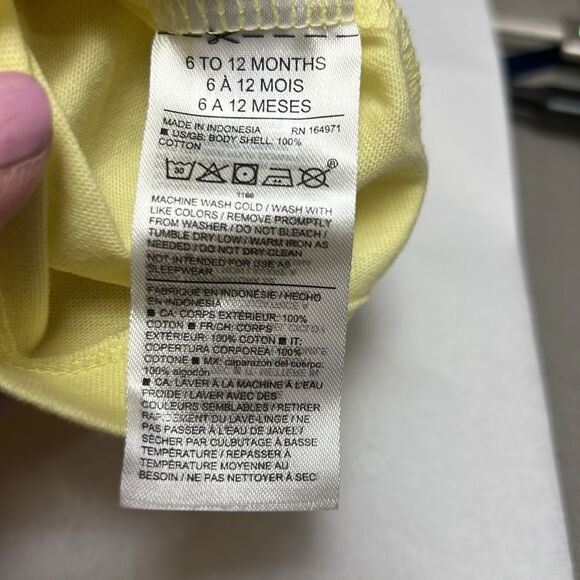 Janie and Jack 100049046 Girl Yellow Eyelet Flutter Sleeve Top NWT size 6-12 m - Picture 11 of 11